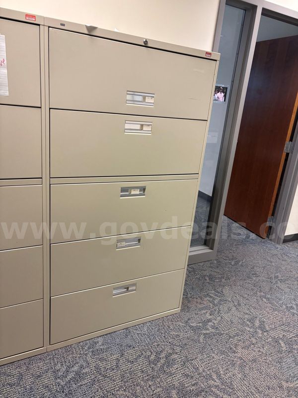 Two Used 5 Drawer Lateral File Cabinets