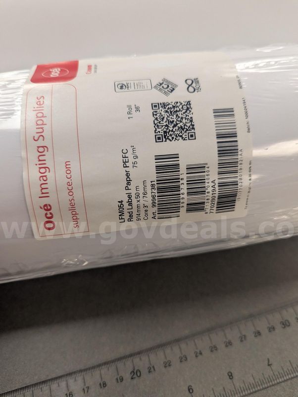 Two Rolls of Plotter Paper 1 New and 1 Open