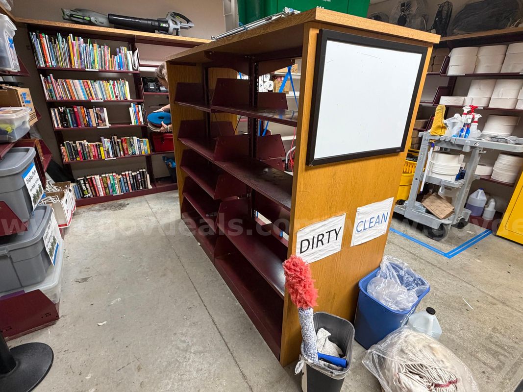 double sided shelving unit