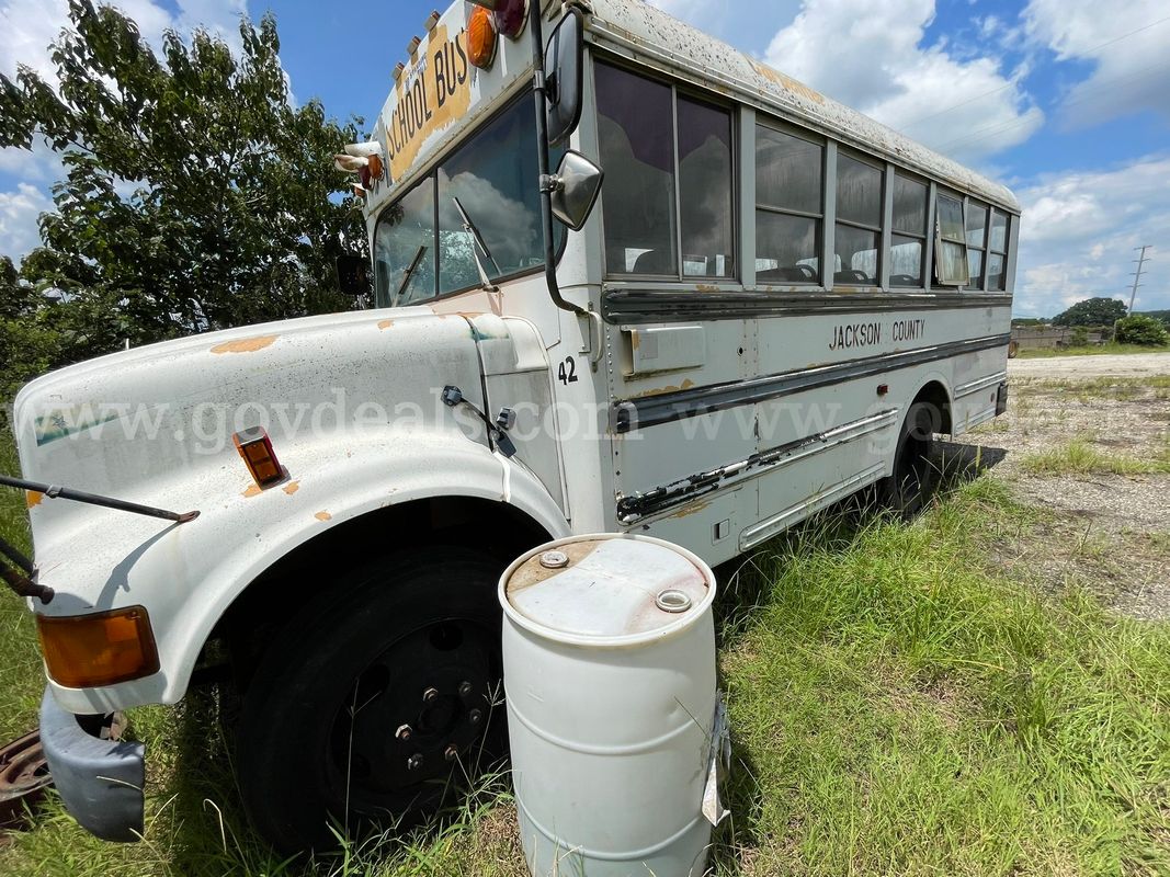 White Jackson County Bus