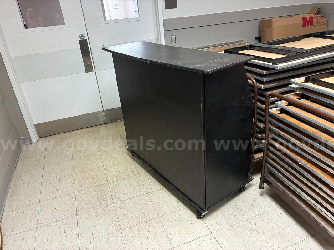 Mobile bar cart - black wood