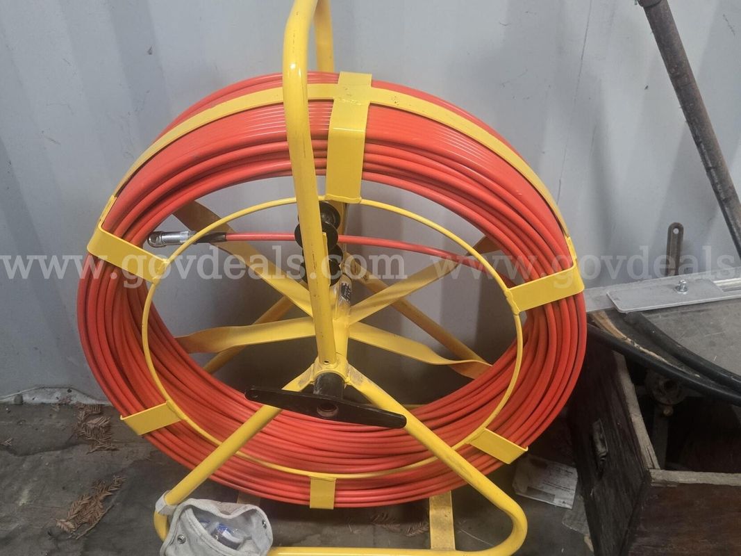 Used Jameson 400' Fiberglass Fish Tape / Duct Rodder – 26.5" Reel
