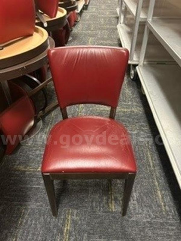 Set of 23 Red Leather Chairs