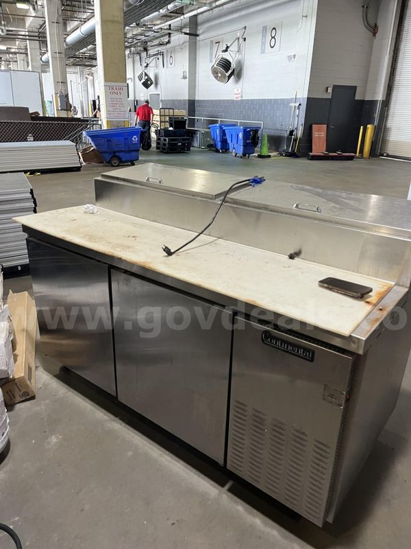 Continental Refrigerator Two Door Top Refrigerated Prep Table
