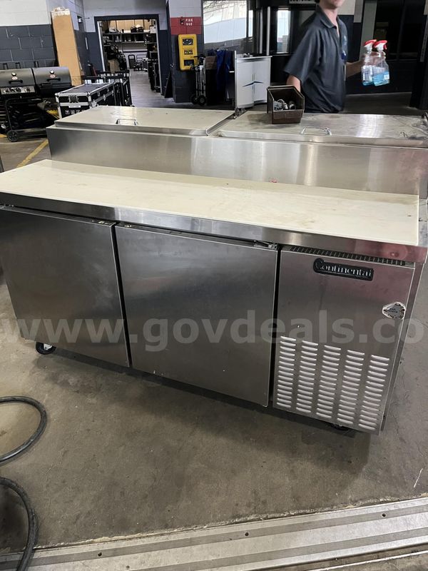 Continental Refrigerator Two Door Top Refrigerated Prep Table