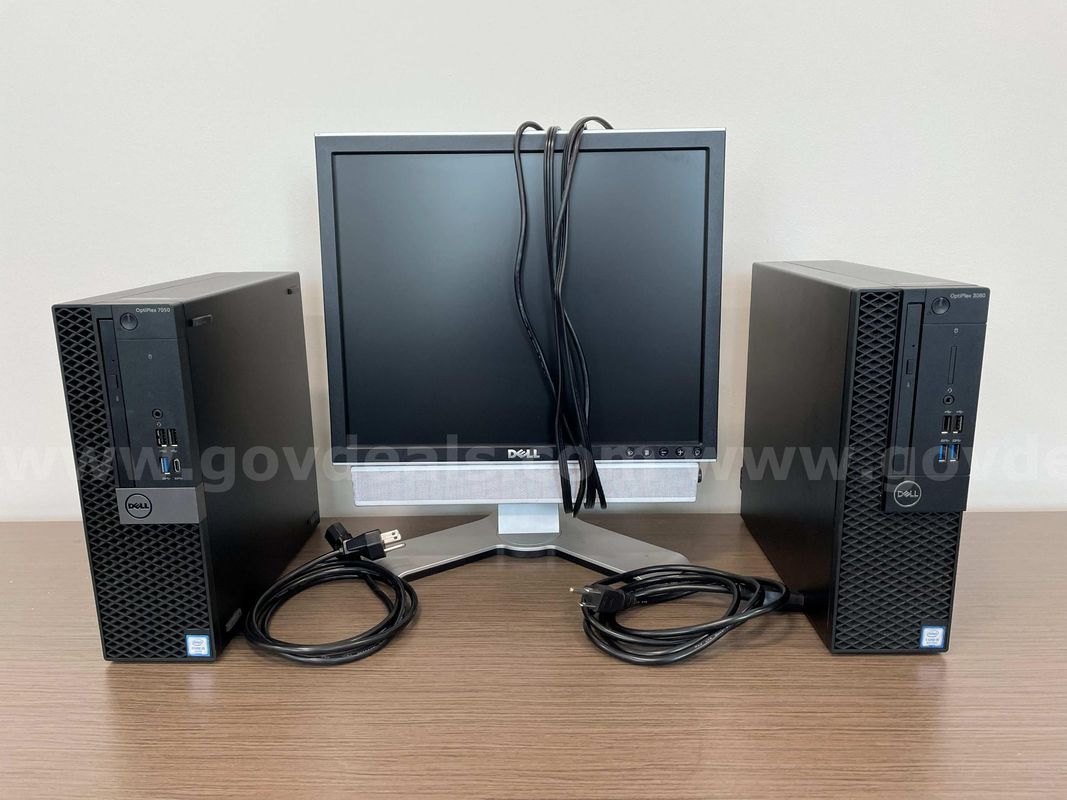 Dell Optiplex Computer and Monitors Lot 4