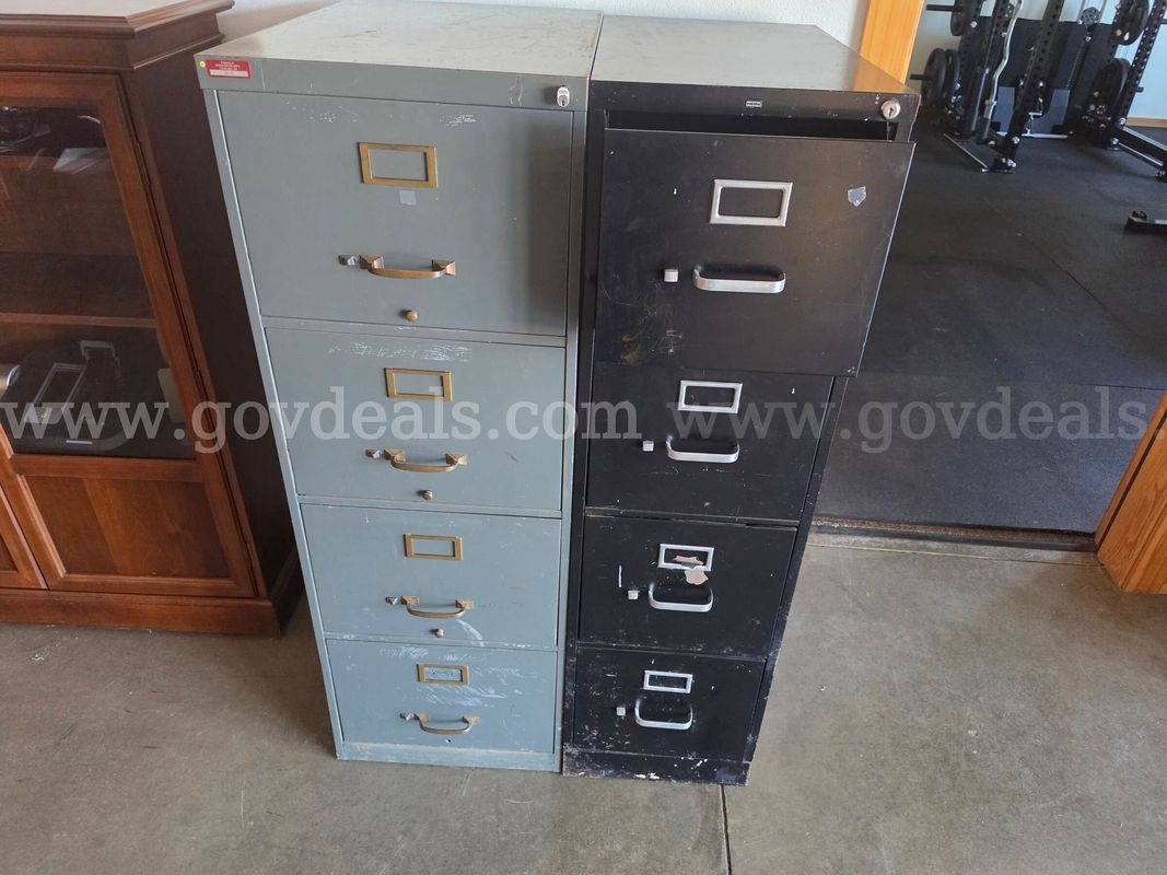 File Cabinets 2 black 1 gray (1 of 8)