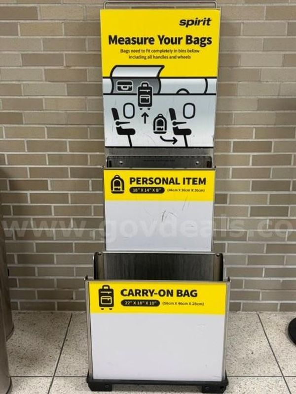 Miscellaneous Spirit Airline logo items.