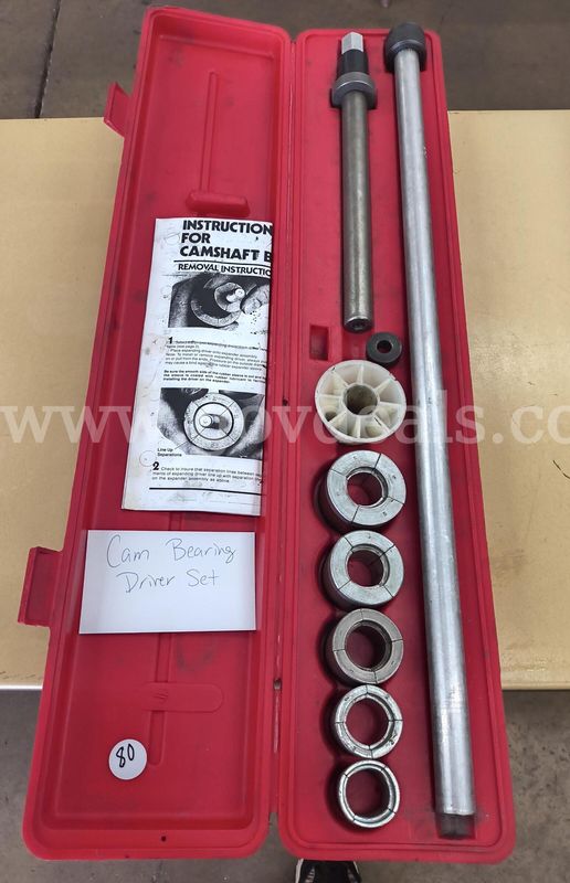 Camshaft bearing Driver Set, Lot 80.