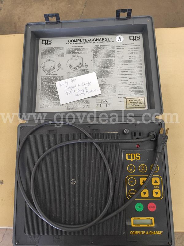Compute-A-Charge R 134A, Charge and Recovery Machine, Early 90's, Lot 79.