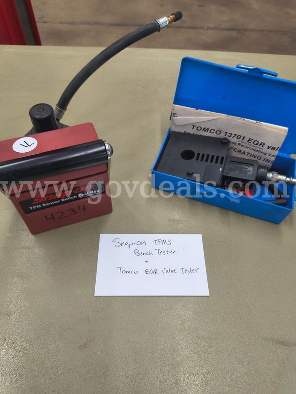 TOMCO EGR - Valve Test Tool and SNAP_ON TPMS Bench Tester, Lot 71