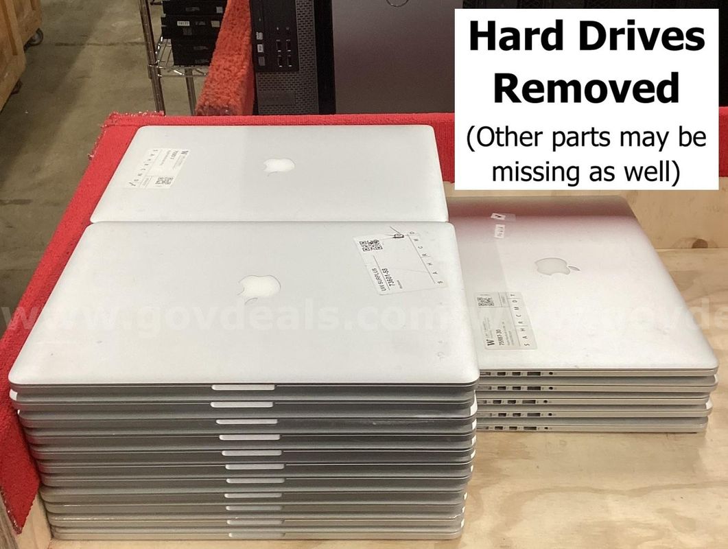 Lot of 27 Laptops: Apple MacBook Pro A1398 (Hard Drives Removed) (425-15)