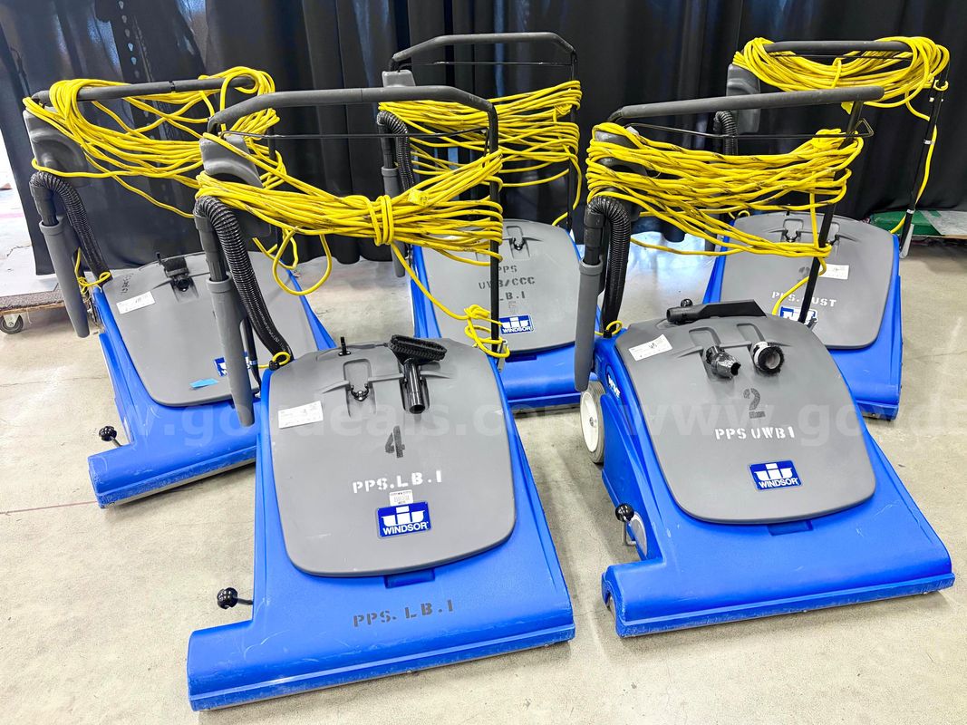 Lot of 5 Wide Area Vacuums: Windsor WAV (426-15)