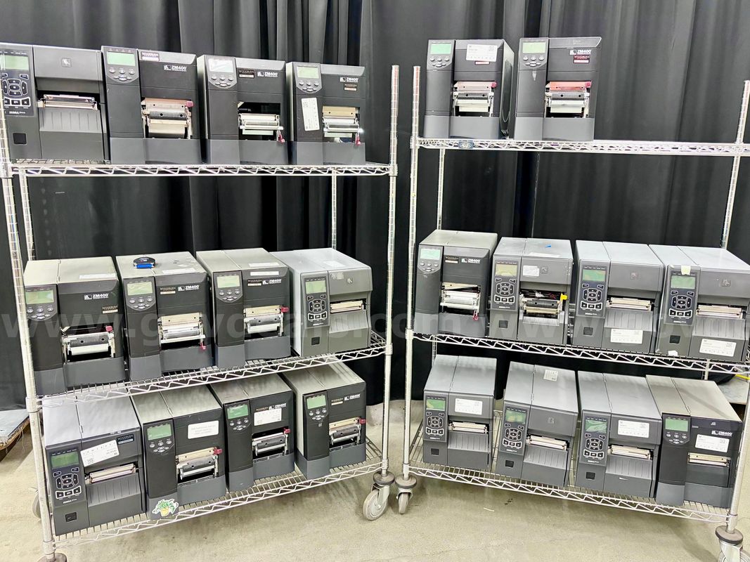 Lot of 22 Label Printers: Zebra, Mixed Models (426-17)