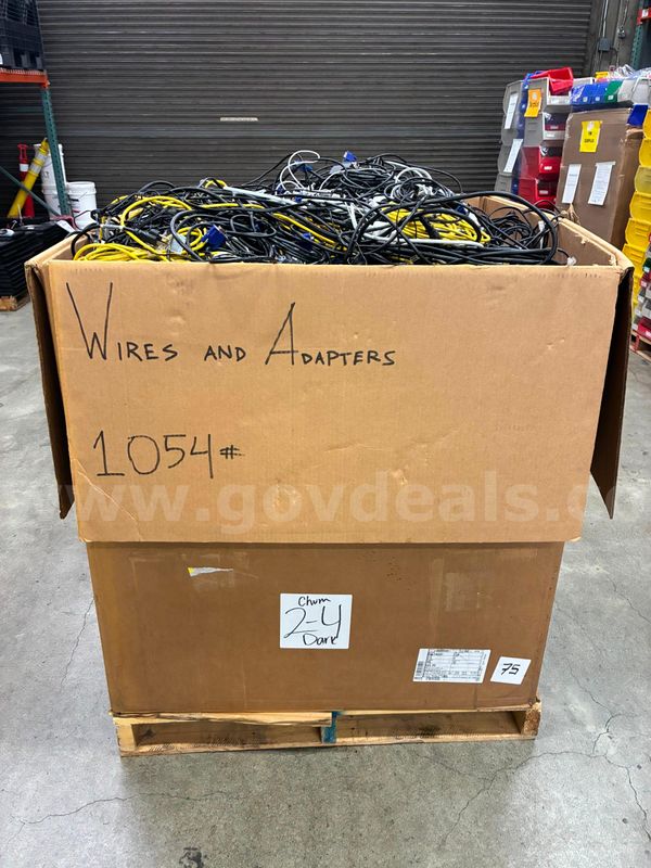 Gaylord of Misc. Wires and Power Adapters, Gross Weight 1054 lbs. (428-9)