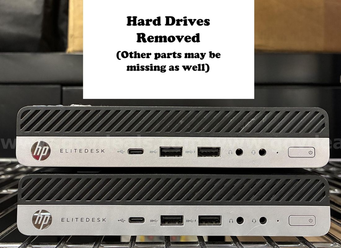 Lot of 16 Computers: HP EliteDesk 800 G3 Mini (Hard Drives Removed) (427-25)
