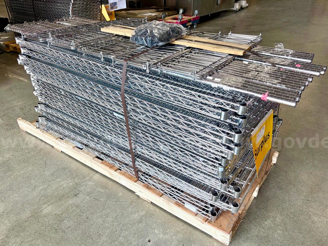 Pallet of Industrial Wire Shelving (428-41)