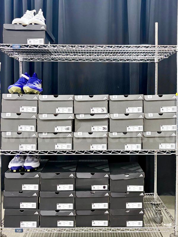 Lot of 28 Pairs of Cleats by Adidas, Mixed Models & Sizes (428-45)