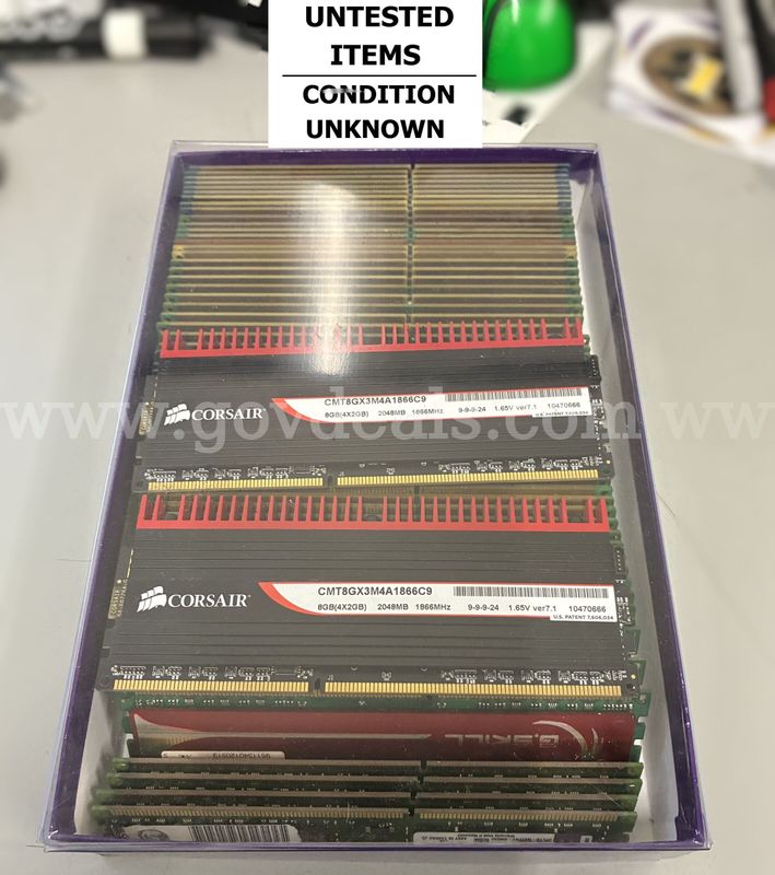 Lot of 61 RAM: DDR3 1-2GB DIMM (427-43)