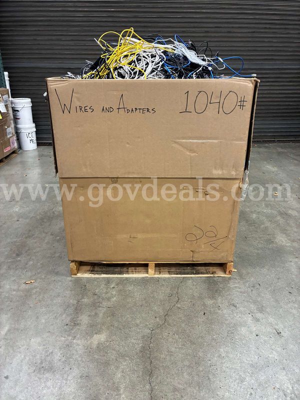 Gaylord of Misc. Wires and Power Adapters, Gross Weight 1040 lbs. (430-33)