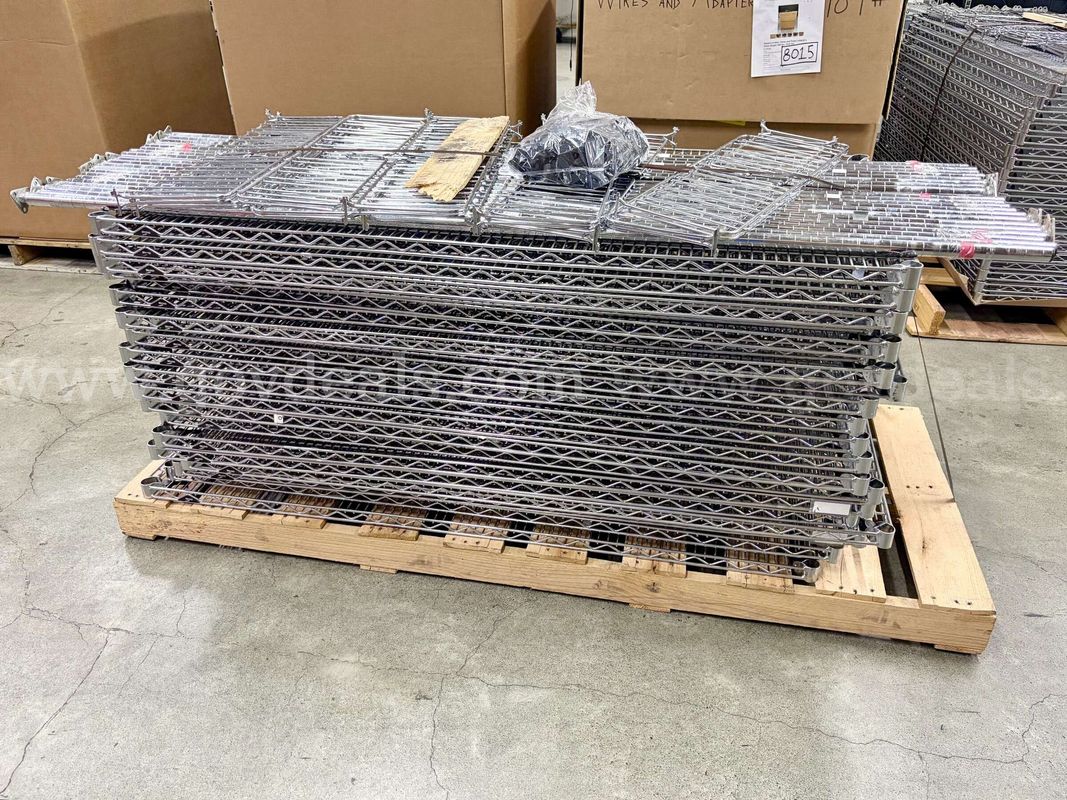 Pallet of Industrial Wire Shelving (430-24)