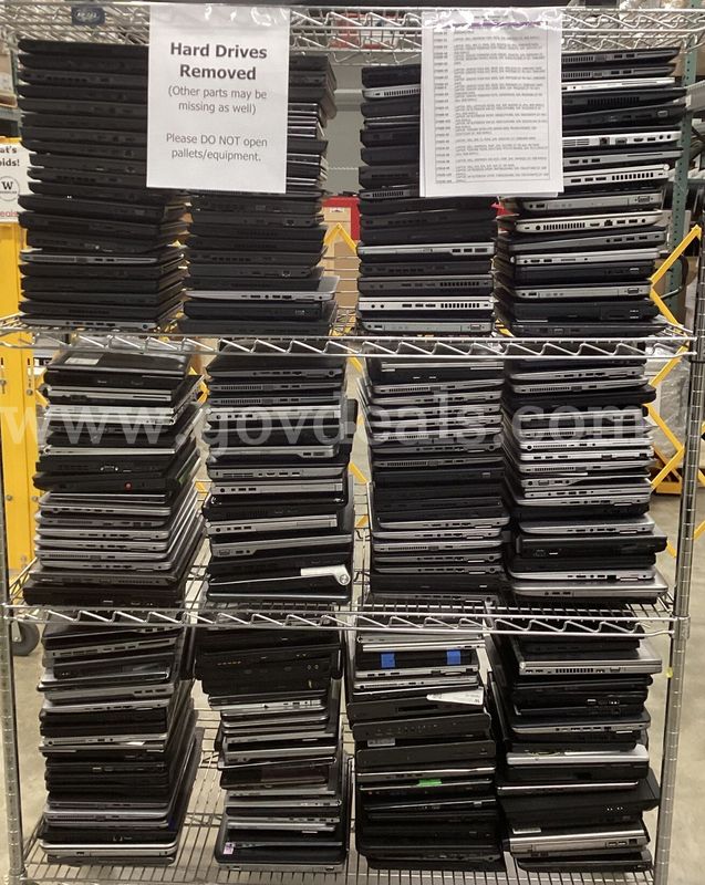 Lot of 220 Laptops: Misc. iSeries (Hard Drives Removed) (429-7)