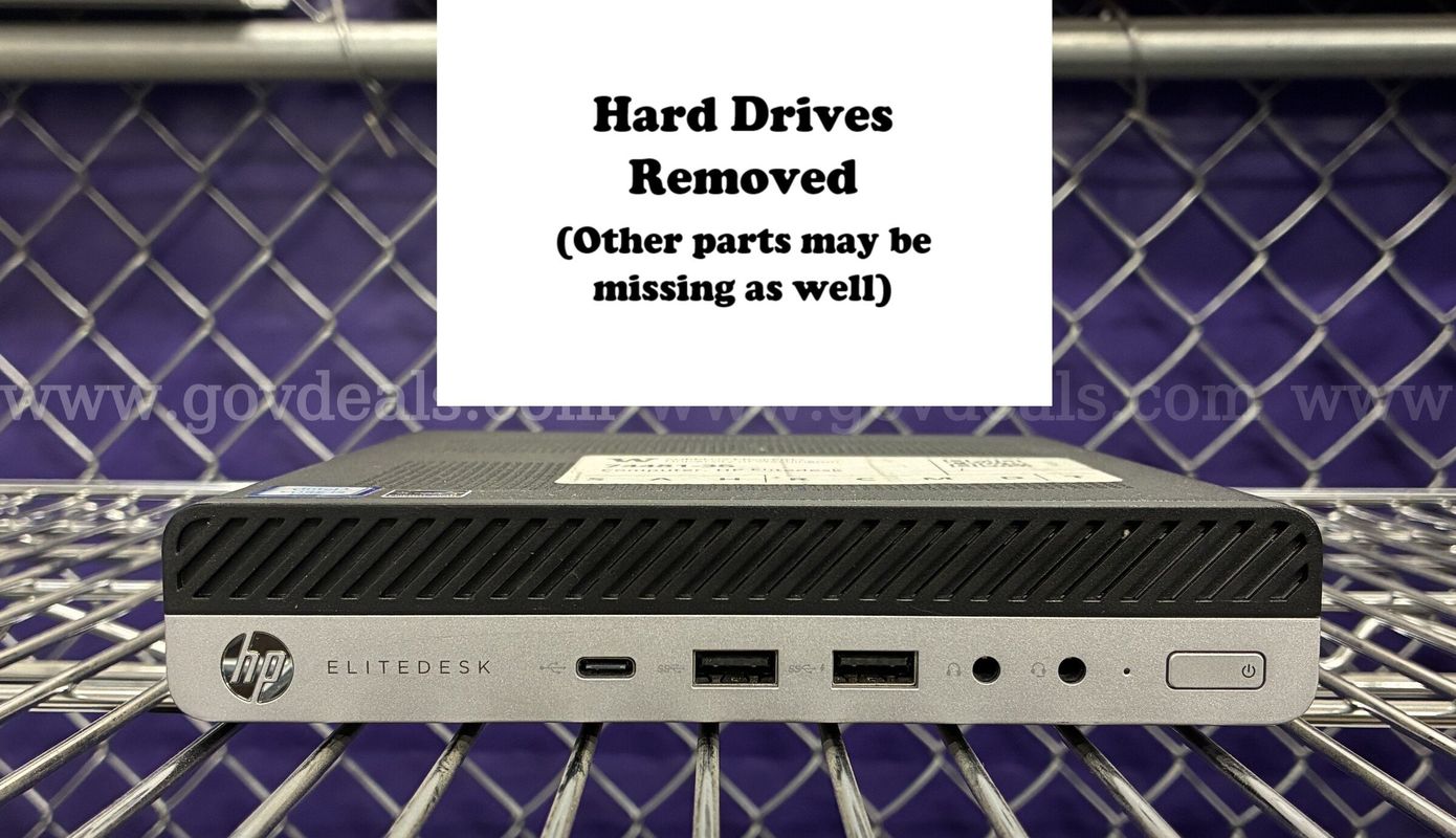Lot of 15 Computers: HP EliteDesk 800 G3 Mini (Hard Drives Removed) (429-10)
