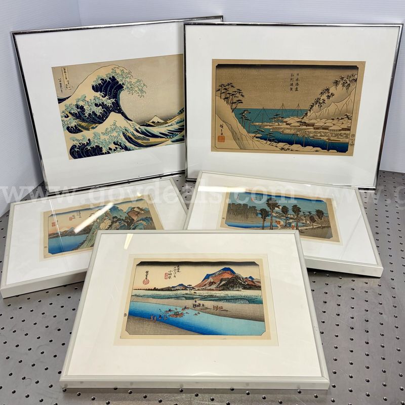 Lot of 5 Pieces of Framed Art (430-42)