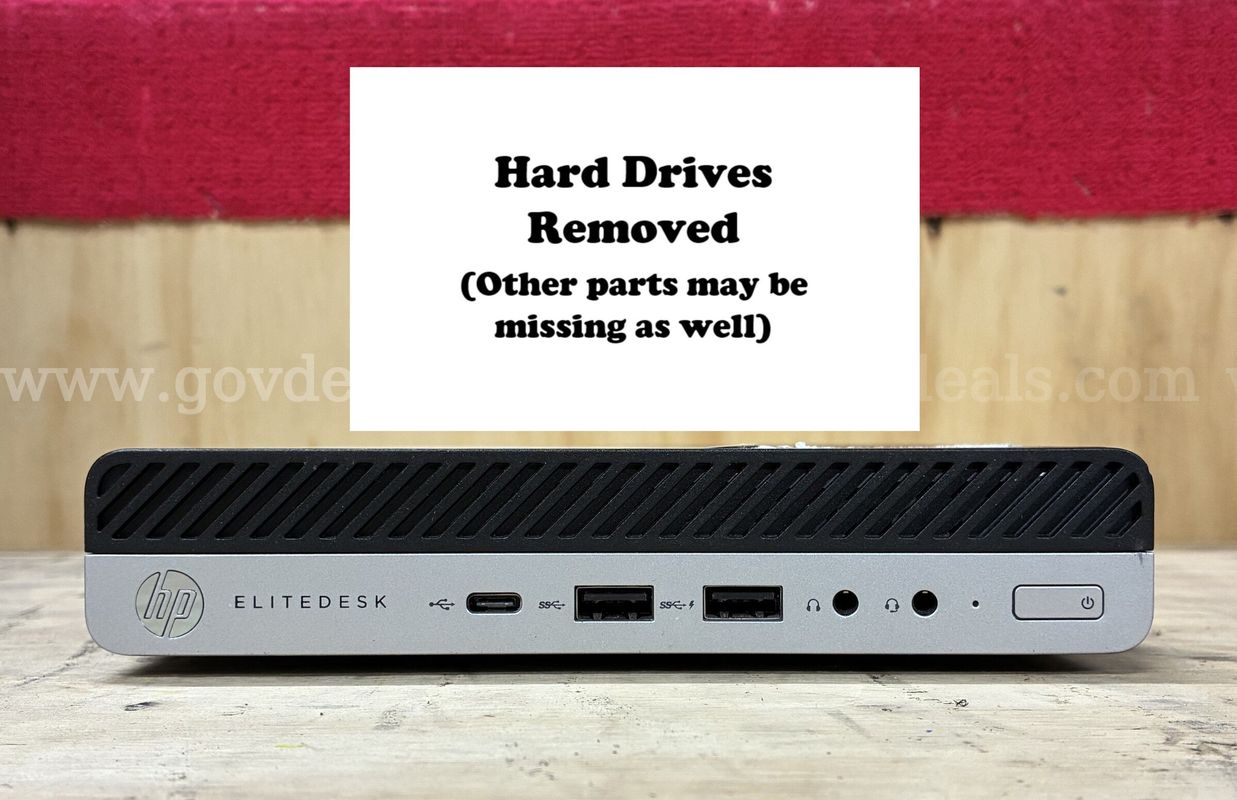 Lot of 16 Computers: HP EliteDesk 800 G3 Mini (Hard Drives Removed) (429-15)