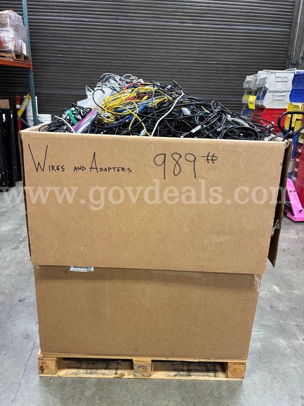 Gaylord of Misc. Wires and Power Adapters, Gross Weight 989 lbs. (430-52)