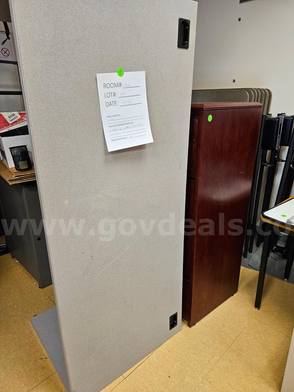 Table/Desk and Wooden Filing Cabinet