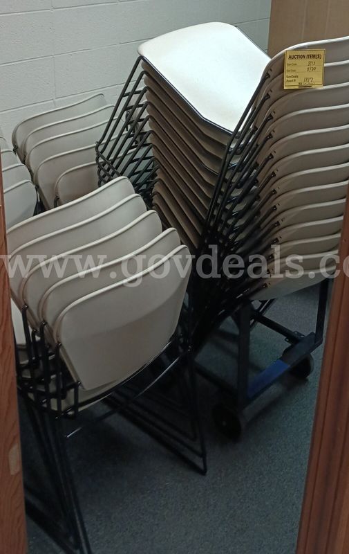Lot of 43 Stackable Chairs