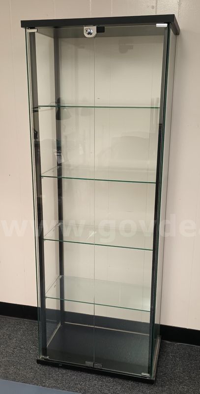Lot of Glass Display Case & Literature Rack