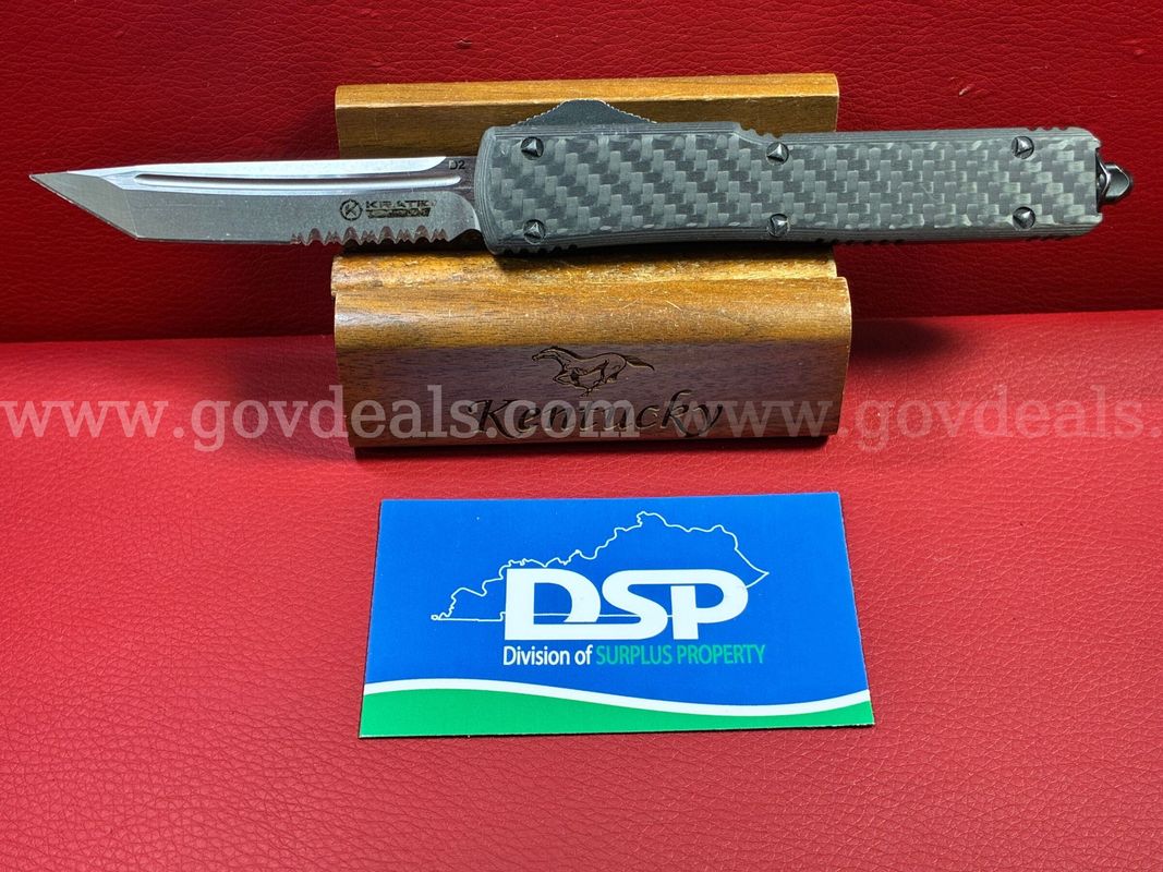 Krate Tactical Carbon Fiber OTF D2 Knife/PRE-OWNED/DS18698/99584/TSA