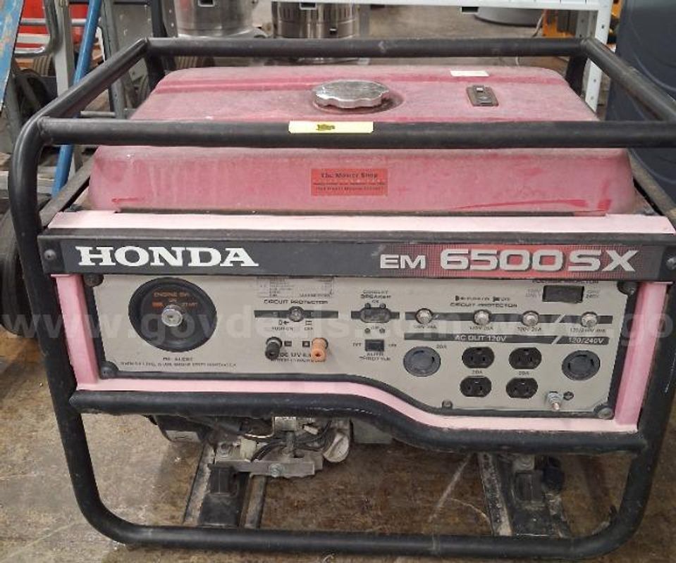 Honda EM 6500 SX Generator without Key/PRE-OWNED/DS18464/98657/DSP