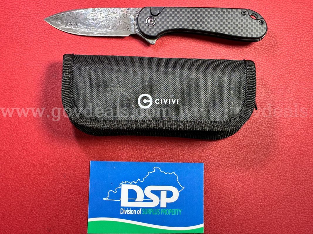 Civivi Elementum Damascus Knife with Case/PRE-OWNED/DS18754/99862/TSA