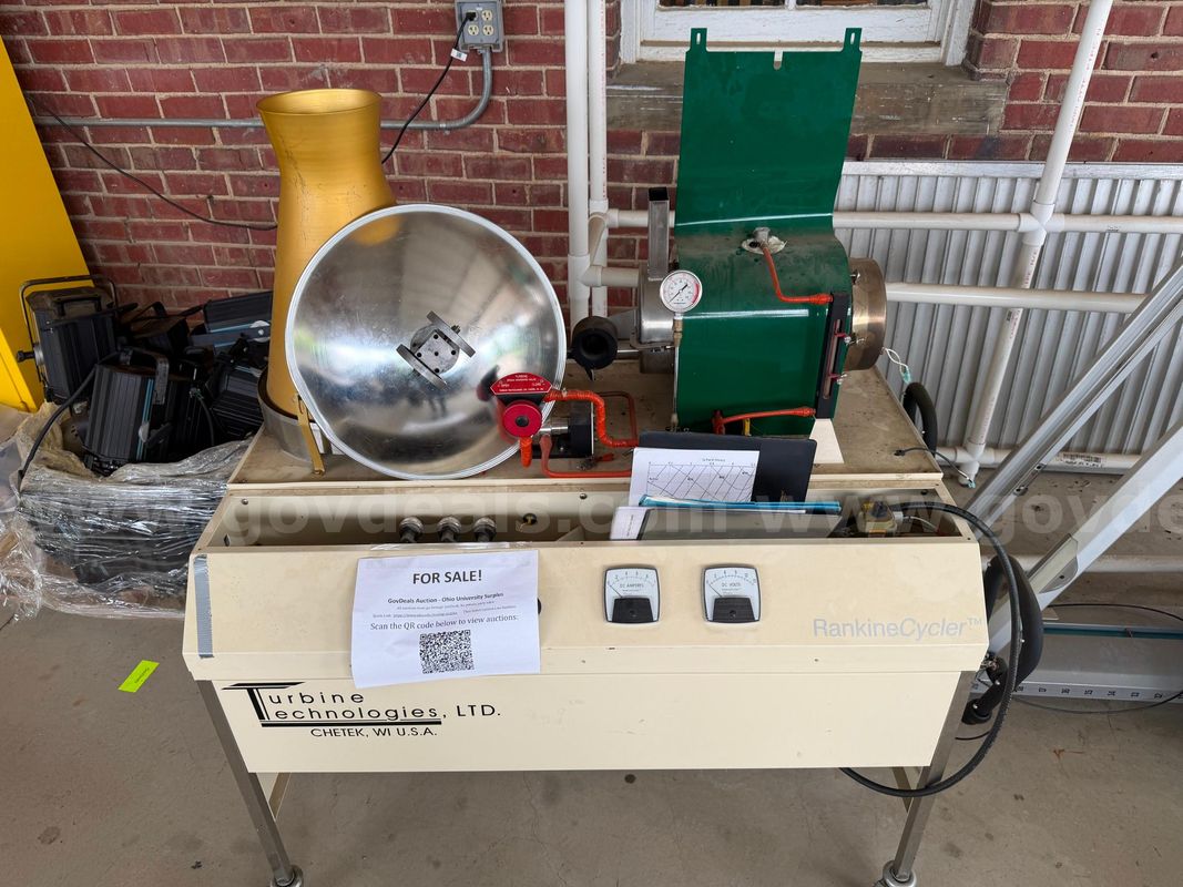 Turbine Technologies RankineCycler Steam Turbine Thermodynamics Training System