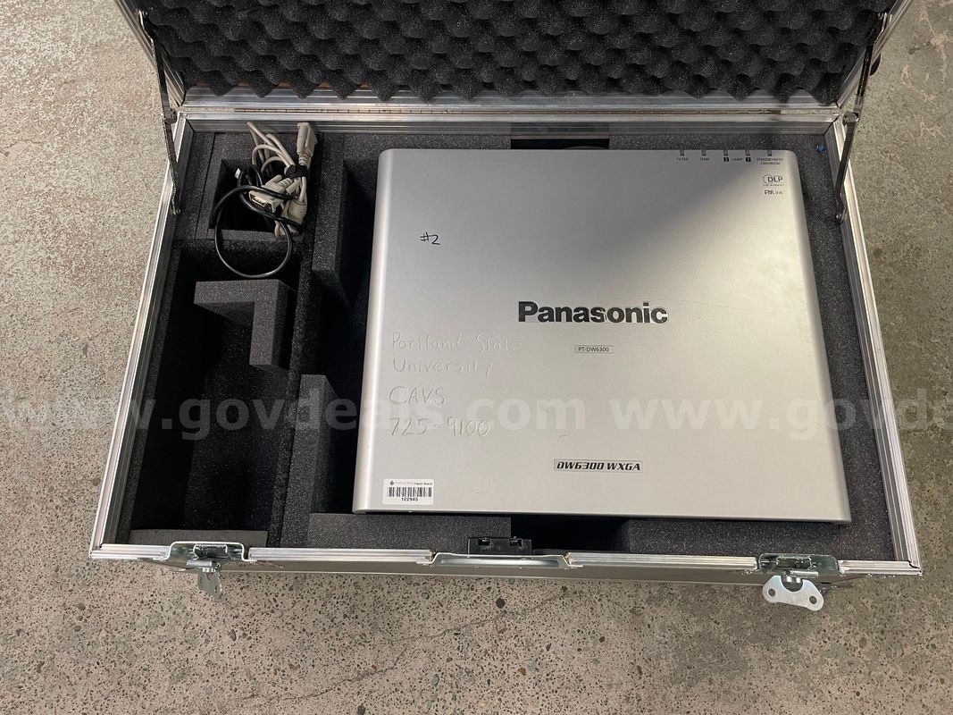 Panasonic PT-DW6300US DLP Projector with  ET-DLE055 Fixed Lens (1281/2000 hrs used)