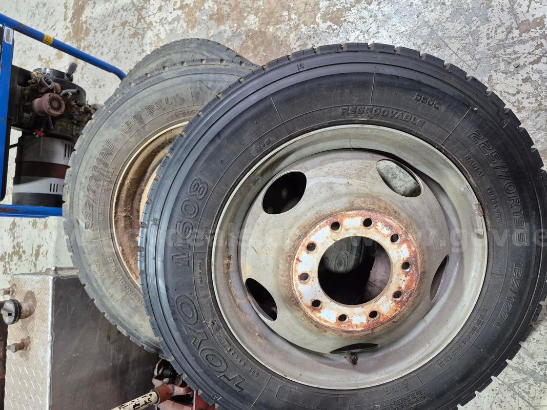 Lot of 3 truck wheels & tires