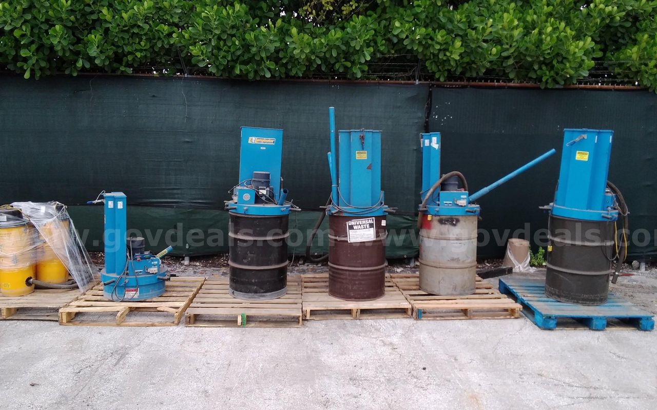 Lot of (4) E-Lampinator- universal lamp compressing machine.