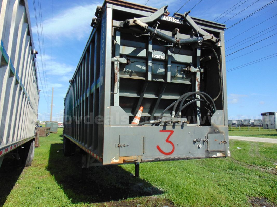 12-3070/ 2016 Warren open top push out refuse trailer. SW 26-17 #3
