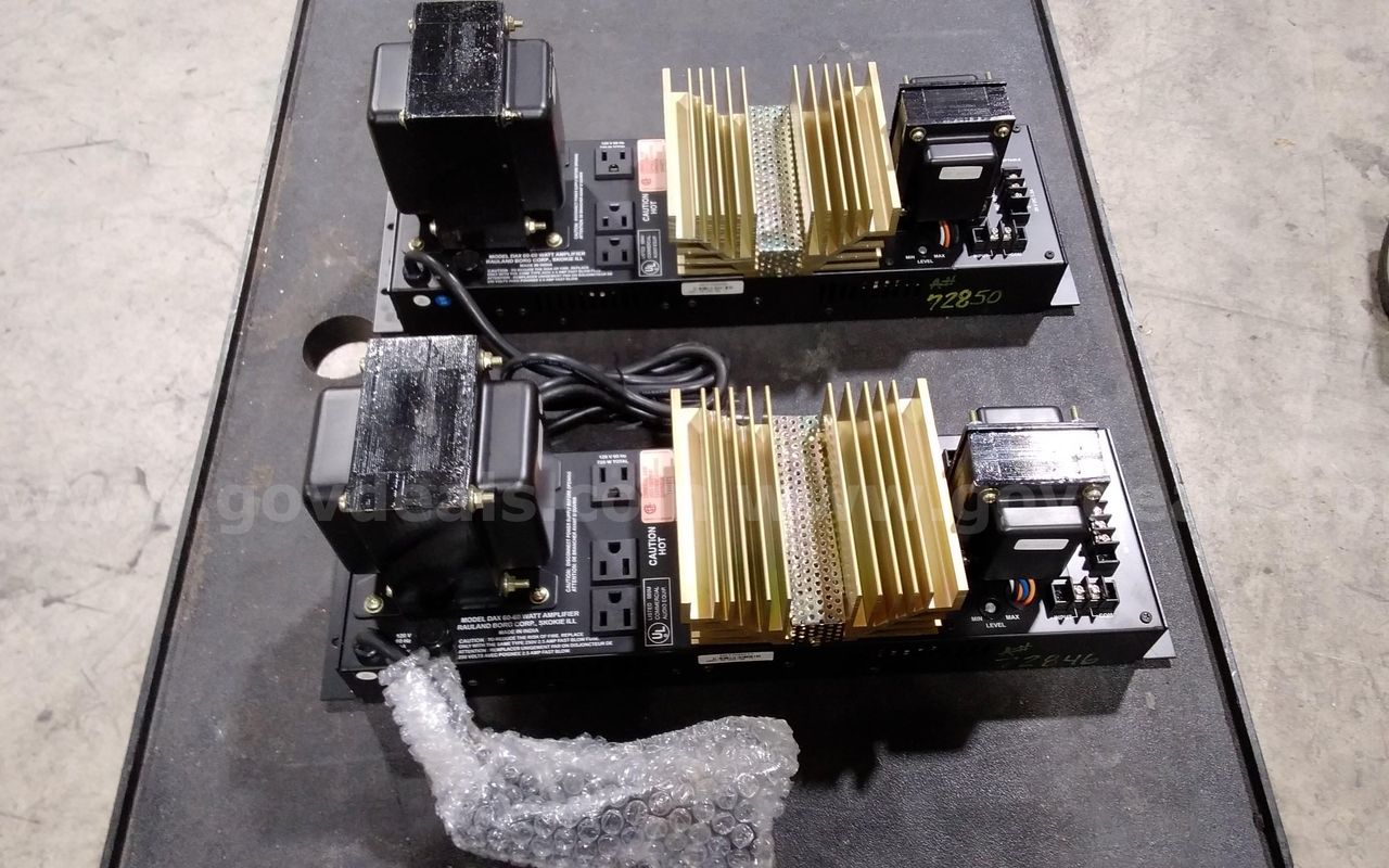 (2) Rauland BORG DAX 60-60 watt amplifier. New /Old stock