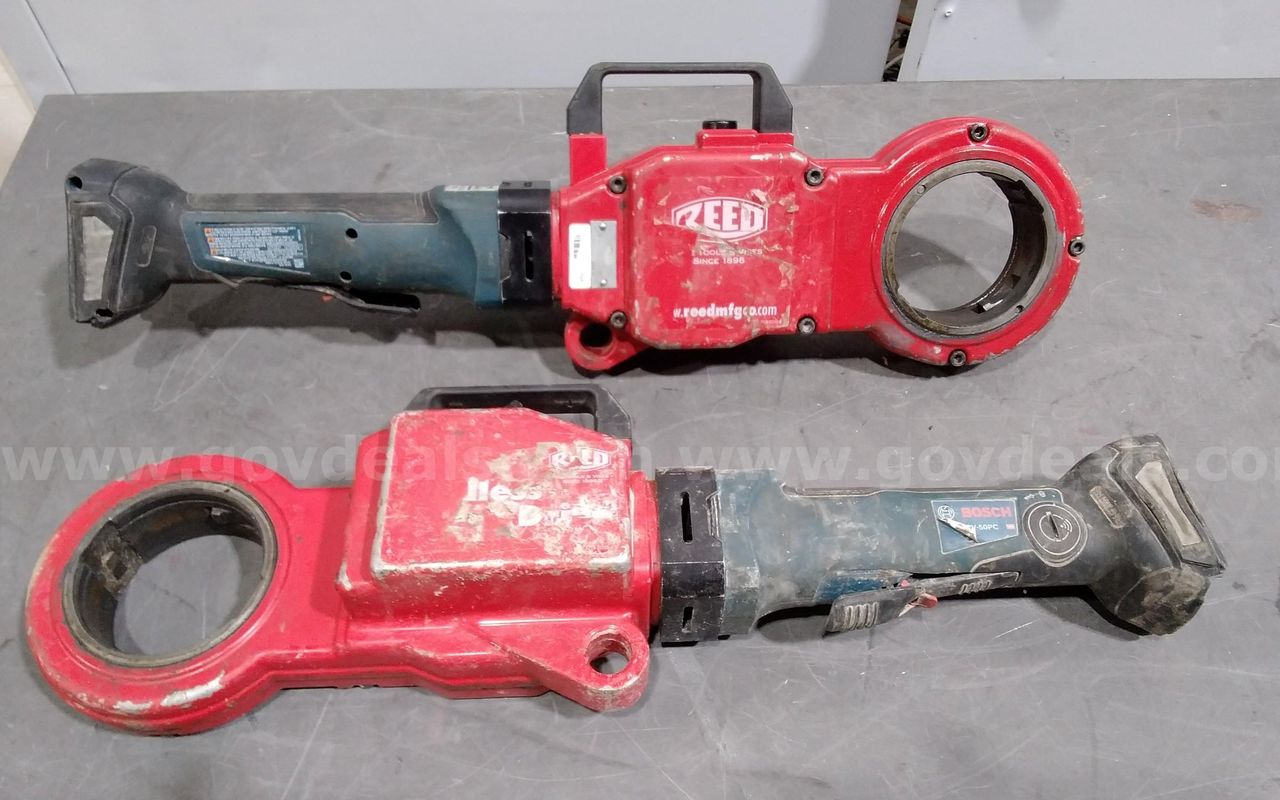 Lot of (2) Reed CPDWW25 cordless power drive water valve operator.