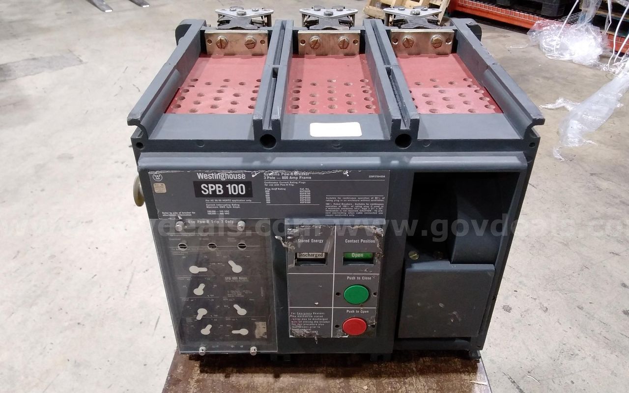 Westinhouse SBP100, 800A, 3 pole, POW-R Braker