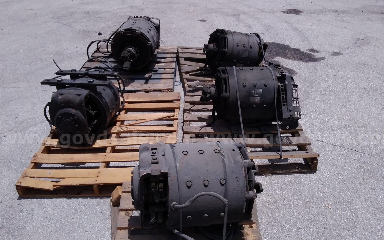 Lot of electric train traction motors. All scrap.