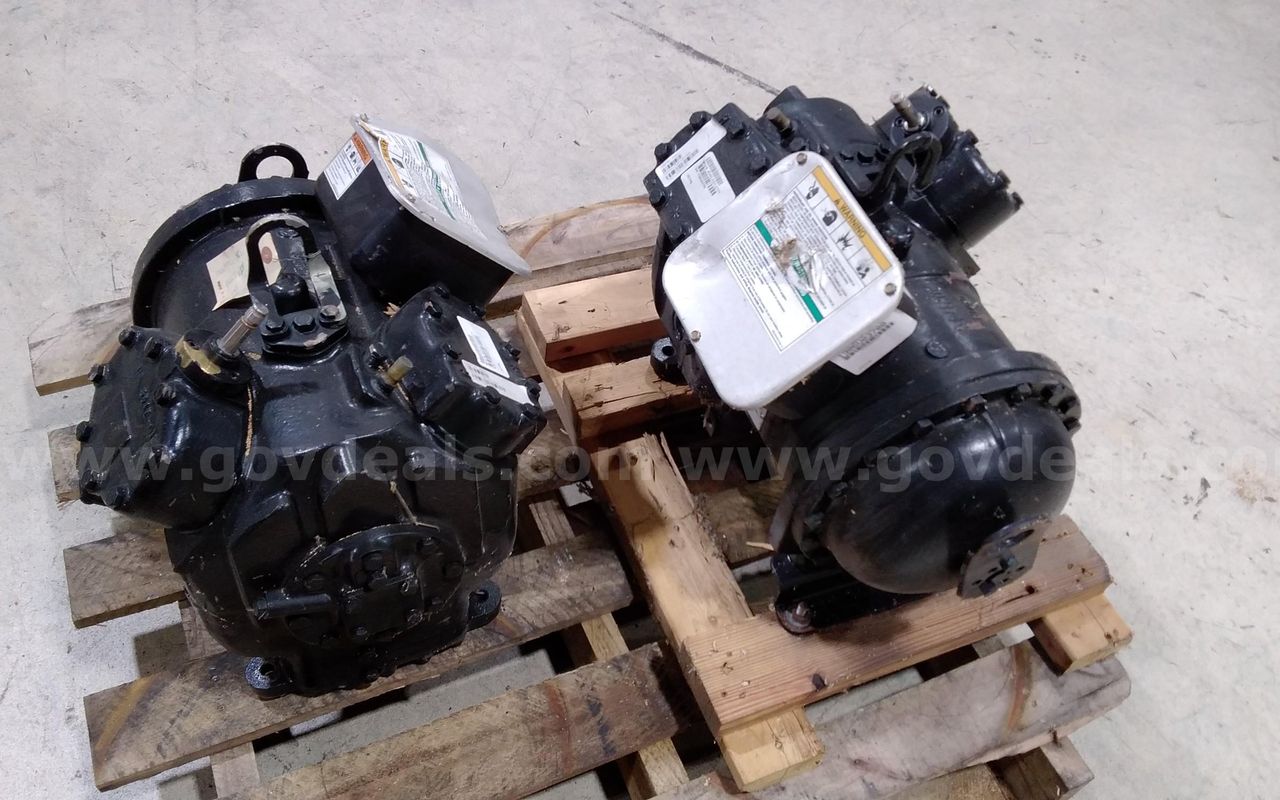 Lot of (2) Carlyle Compressors Model: 06DF8180CC3120. 575Volts/ 3Ph / 60 hz. New old stock.