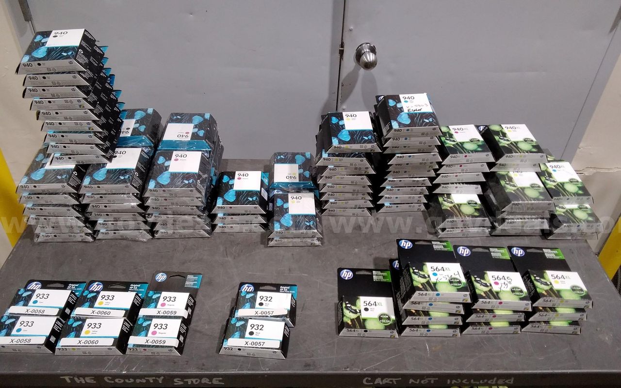 Lot of (112) HP ink cartridges. New / Old stock, All Expired.