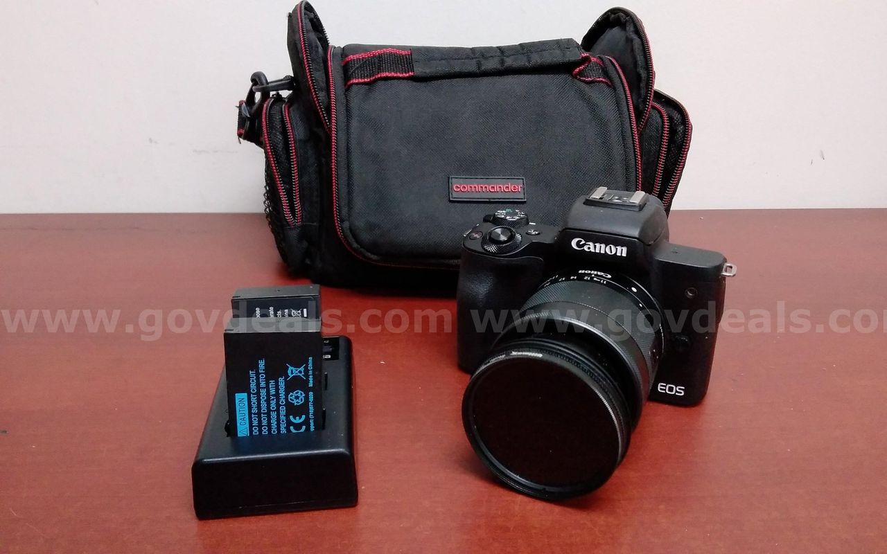 Canon EOS M50 MarkII, with 2 extra batteries and charger.