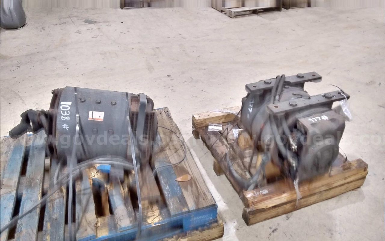 Lot of (2) electric train traction motors. All scrap.