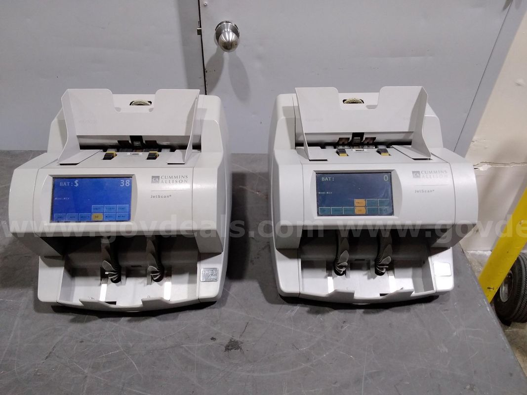 Lot of (2) Cummins Allision 4065ES Jetscan Currency Counters